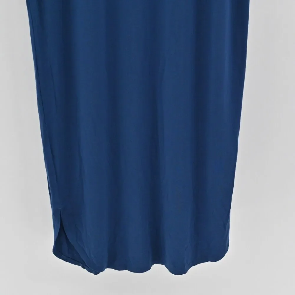 BABATON Dress Size S Aritzia Blue Scoop Neck Dolman‎ Short Sleeve Midi T Shirt